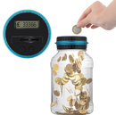 Digital Counting Money Jar: Large Coin Bank with LCD Display - Automated Coin Counter, Wireless, Battery Operated