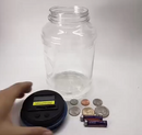 Digital Counting Money Jar: Large Coin Bank with LCD Display - Automated Coin Counter, Wireless, Battery Operated