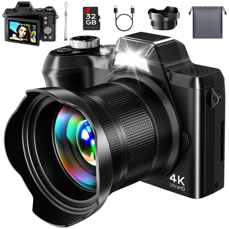 4K Digital Camera for Photography & Vlogging – 56MP Autofocus Camera w