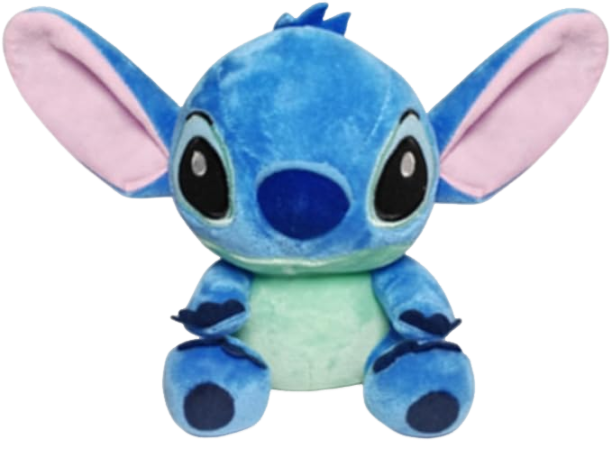 Disney Character Lilo & Stitch Plush Doll Ornament, Blue, Birthday Gift Toy Halloween Decoration