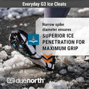 Due North Everyday G3 Ice Cleats for Shoes & Boots - Traction Spikes for Men & Women to Improve Grip on Snow & Ice