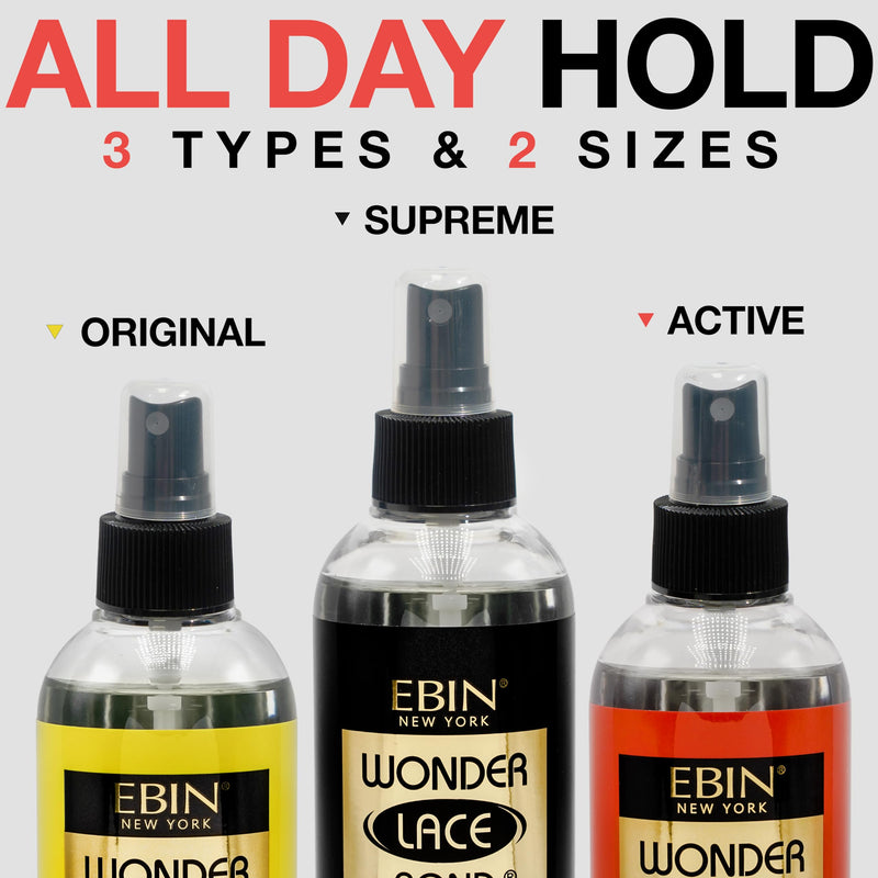 EBIN Wonder Lace Bond Lace Melt Spray 250ml Original Extra Mega Hold Unscented