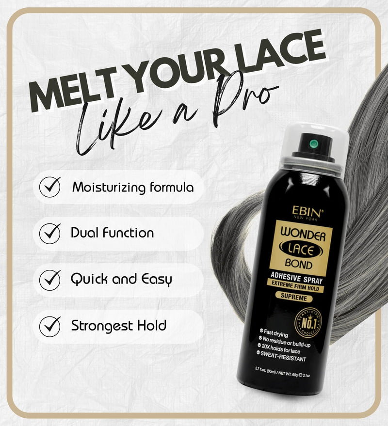 EBIN Wonder Lace Bond Spray 80ml Extreme Firm Hold