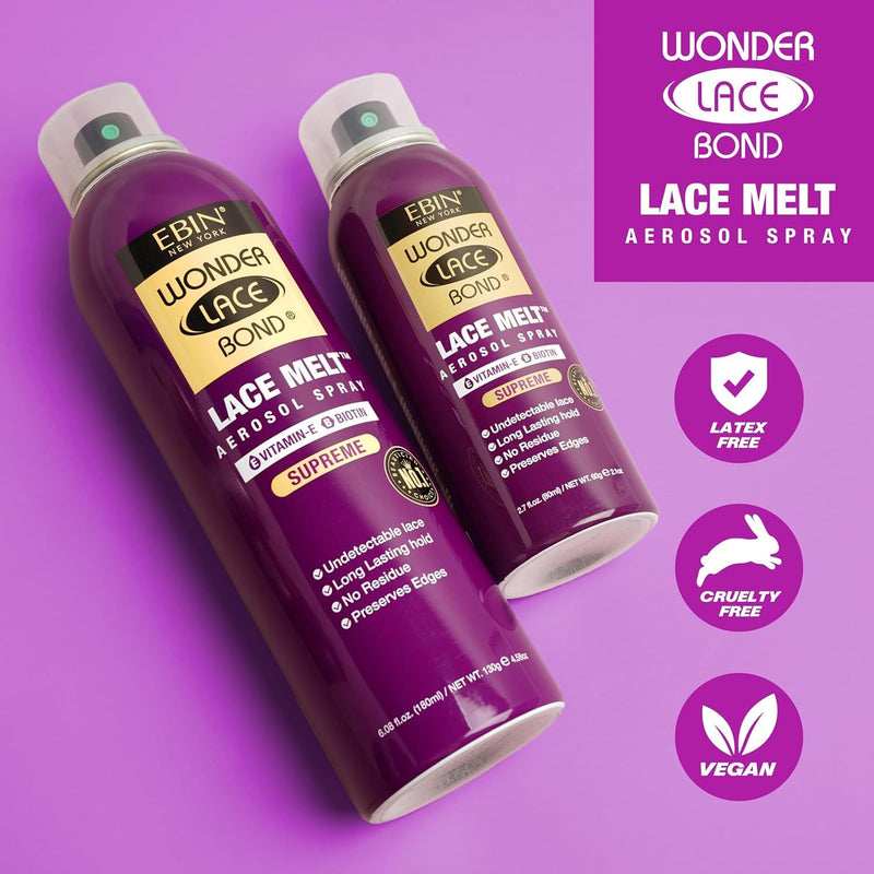EBIN Wonder Lace Bond Lace Melt Aerosol Spray 80ml with Vitamin E