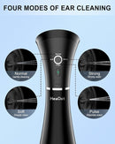 Electric Ear Wax Removal System, Water Powered Ear Cleaning Tool with Irrigation Flusher, 6 Tips, 4 Pressure Settings - Safe & Effective for Ear Wax Buildup Flushing and Cleaning