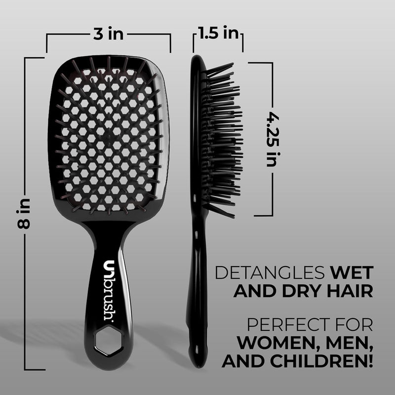 FHI Heat Unbrush Wet & Dry Vented Detangling Hair Brush – Black