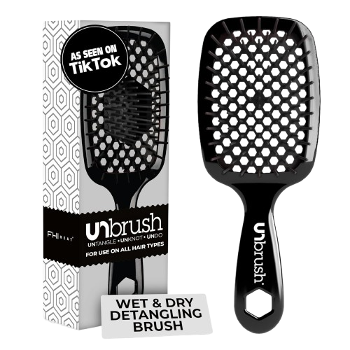 FHI Heat Unbrush Wet & Dry Vented Detangling Hair Brush – Black