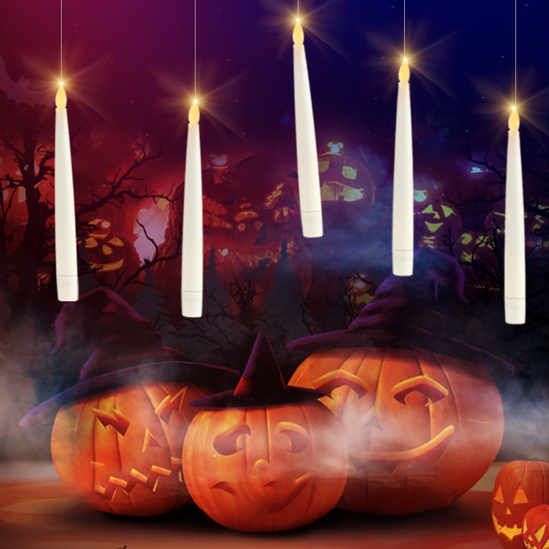 Floating LED Candles – Magical Flameless Decor for Halloween & Theme Parties - 20 Pack