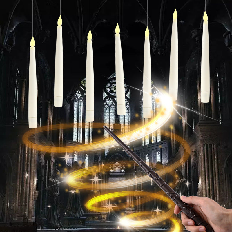 Floating LED Candles – Magical Flameless Decor for Halloween & Theme Parties - 20 Pack