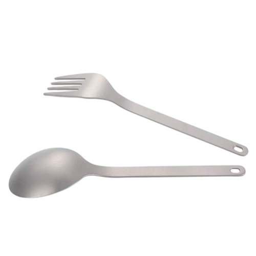 Fork & Spoon Set Ultralight & Portable Camping Utensil Set - Durable Cutlery with Travel Case