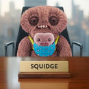 Fuggler Mini Rascals Series 1 Squidge Brown Long Pile Plush Toy by ZURU Funny Ugly Monster Collectible (Double Trouble 9 Inch)