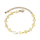 Gold Smiley Face Waterproof Bracelet – Positive Mood Jewelry Gift for Her