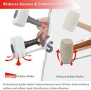 Goldblatt 16 oz. Rubber Mallet – Soft Blow Hammer for Precision and Surface Protection
