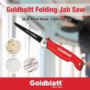 Goldblatt Folding Drywall / Sheetrock Saw, Jab / Hand Saw with Soft Grip Handle, for Wallboard, Plywood and PVC