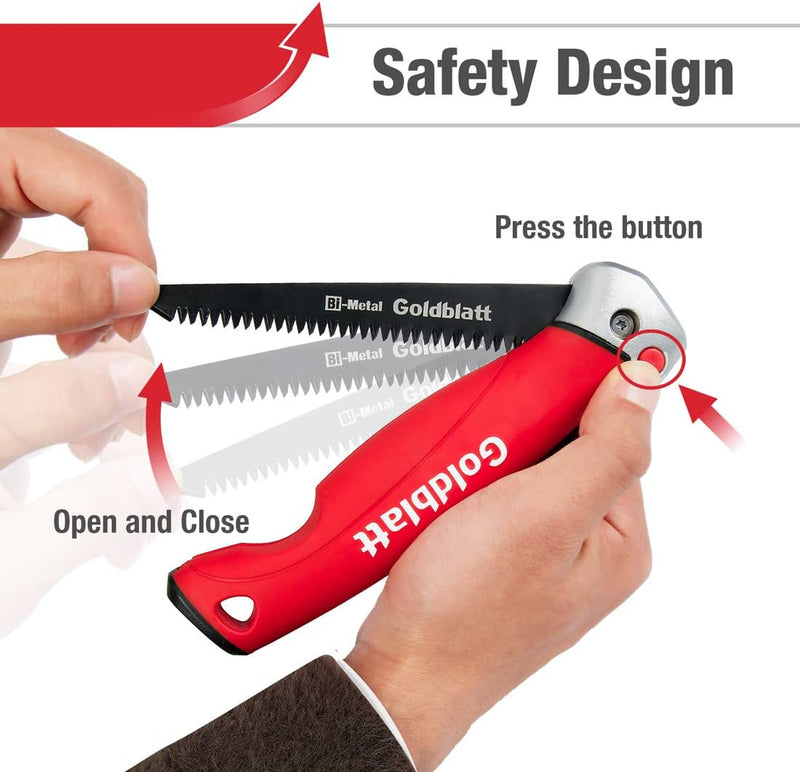 Goldblatt Folding Drywall / Sheetrock Saw, Jab / Hand Saw with Soft Grip Handle, for Wallboard, Plywood and PVC