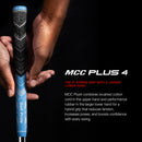Golf Pride MCC Plus4 Midsize Golf Club Grips – All-Weather Hybrid Grip with Brushed Cord & Pebbled Texture (Pack of 3)