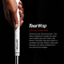 Golf Pride Tour Wrap Midsize Golf Club Grips – High-Tack Classic Wrap Design (Pack of 13)
