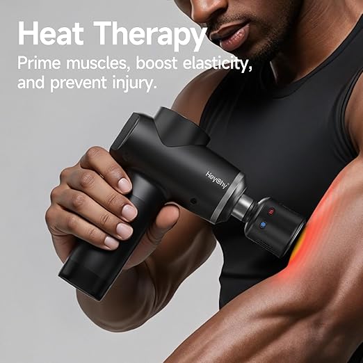 HEYCHY Percussion Massage Gun With Heat and Cold Therapy 12mm Amplitude