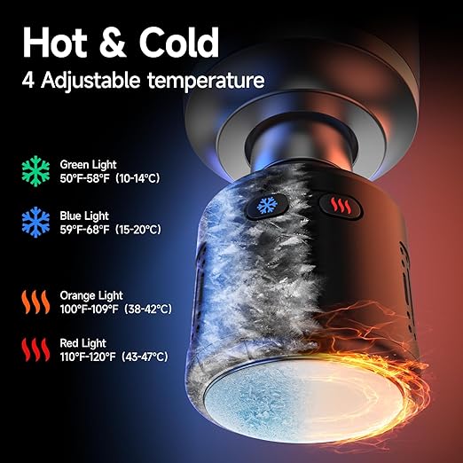 HEYCHY Percussion Massage Gun With Heat and Cold Therapy 12mm Amplitude