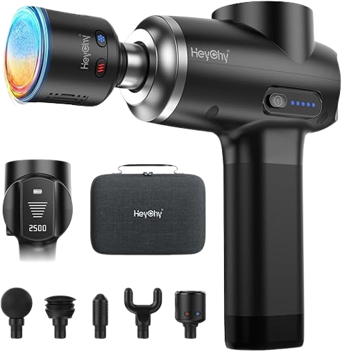 HEYCHY Percussion Massage Gun With Heat and Cold Therapy 12mm Amplitude