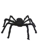 Halloween Outdoor Decorations Black Scary Giant Fake Hairy Spider Props for Yard Party Decor 150cm, 2 Pack