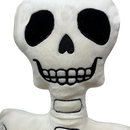 Halloween Plush Skeleton, 37-Inch Skeleton Doll, White Bone Skeleton, Halloween Plush Pillow, Skeleton Pillow Ornament, Halloween Shelf Decoration, Handmade Halloween Decor, Plush Skeleton Doll