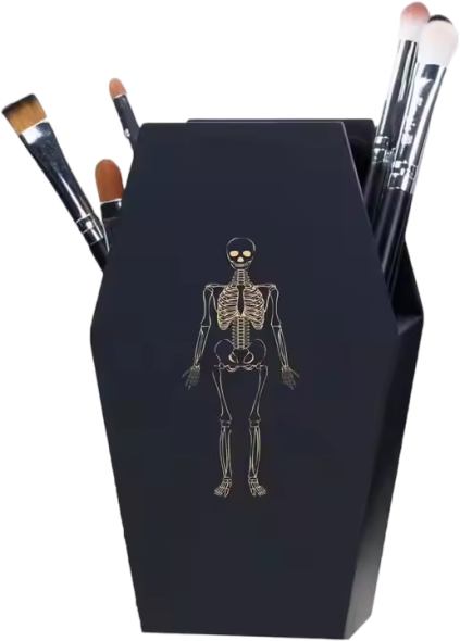 Halloween Wooden Utensil Holder – Spooky Kitchen Decor for Bats, Skulls & More