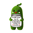 Handmade Crochet Pickle – Romantic Gift for Anniversary, Birthday, or Wedding