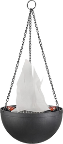 Hanging Fire Flame Light Prop for Halloween and Party Decor Black