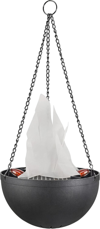 Hanging Fire Flame Light Prop for Halloween and Party Decor Black
