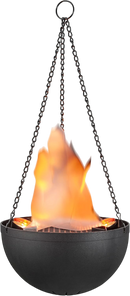 Hanging Fire Flame Light Prop for Halloween and Party Decor Black