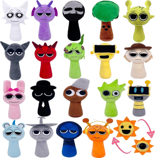 Horror Games Plushies Toy for Fans, Soft Stuffed Animal Pillow Figure Doll Christmas Birthday Gifts for Adult Kids (20Pcs)