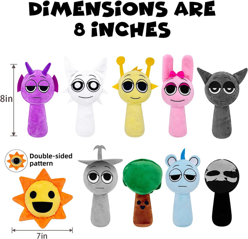 Horror Games Plushies Toy for Fans, Soft Stuffed Animal Pillow Figure Doll Christmas Birthday Gifts for Adult Kids (20Pcs)