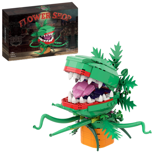 Horror Piranha Flower Building Kit – 303PCS Cannibal Plant Bricks for Halloween & Gift Fun