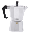 Iconic Stovetop Espresso Maker, Makes Real Italian Coffee, Moka Pot 6 Cups, Aluminium, Silver