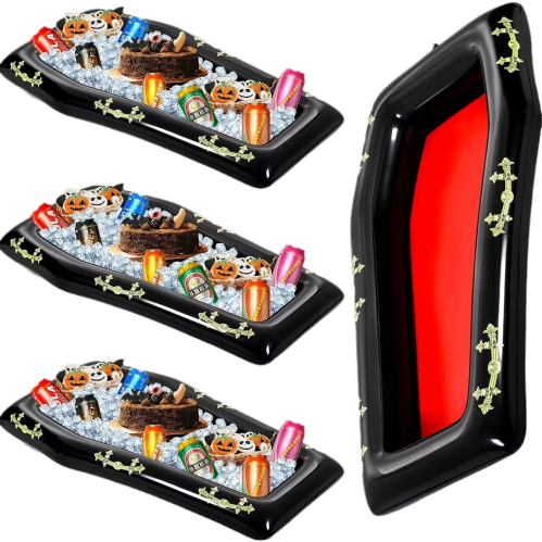 Inflatable Coffin Cooler – 52" Halloween Party Drink Station & Spooky Decor