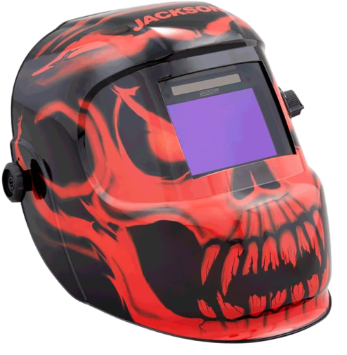 Jackson Safety Premium Graphic Welding Hood with ADF - Ultra Lightweight Auto Darkening Welding Helmet - ANSI Z87.1 (Multiple Styles)