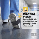 K1 Mid-Sole Ice Cleats - Rotatable Traction Aids For Flat Shoes - Indoor/Outdoor, Climbing, Driving - Slim Profile - Orange