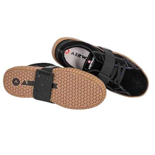 K1 Mid-Sole Ice Cleats - Rotatable Traction Aids For Flat Shoes - Indoor/Outdoor, Climbing, Driving - Slim Profile - Orange