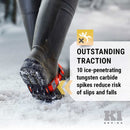 K1 Mid-Sole Ice Cleats - Rotatable Traction Aids For Shoes/Boots - Indoor/Outdoor, Climbing, Driving - High Profile - Orange