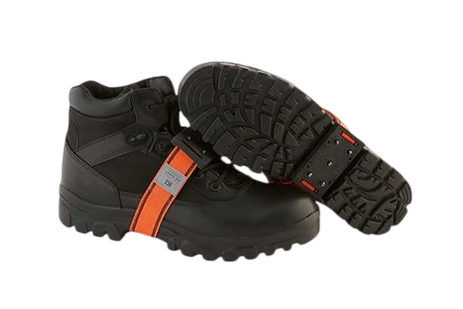 K1 Mid-Sole Ice Cleats - Rotatable Traction Aids For Shoes/Boots - Indoor/Outdoor, Climbing, Driving - Low Profile - Orange