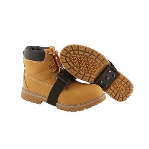 K1 Mid-Sole Ice Cleats - Rotatable Traction Aids For Shoes/Boots - Indoor/Outdoor, Climbing, Driving - Original - Black