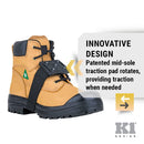 K1 Mid-Sole Ice Cleats - Rotatable Traction Aids For Shoes/Boots - Indoor/Outdoor, Climbing, Driving - Original - Black
