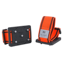 K1 Mid-Sole Ice Cleats - Rotatable Traction Aids For Shoes/Boots - Indoor/Outdoor, Climbing, Driving - Original - Orange