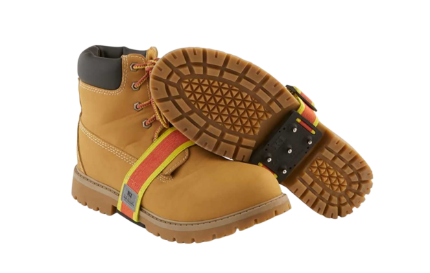 K1 Mid-Sole Intrinsic Ice Cleats - Rotatable Non-Sparking Traction Aids For Shoes/Boots - Original Profile - Orange