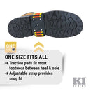 K1 Mid-Sole Intrinsic Ice Cleats - Rotatable Non-Sparking Traction Aids For Shoes/Boots - Original Profile - Orange