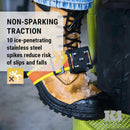 K1 Mid-Sole Intrinsic Ice Cleats - Rotatable Non-Sparking Traction Aids For Shoes/Boots - Original Profile - Orange