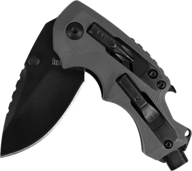 Kershaw Shuffle DIY Compact Multifunction Pocket Knife (8720), Steel Blade with Black Oxide Coating, Every Day Utility Knife with Carbon Strength and High Tech Function,Gray