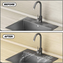 Kitchen Sink Splash Guard, Silicone Faucet Guard & Draining Mat, Foldable Faucets Sinking Protectors Pad Faucet Mats for Kitchen Sink Home Supplies (GREY)