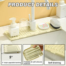 Kitchen Sink Splash Guard, Silicone Faucet Guard & Draining Mat, Foldable Faucets Sinking Protectors Pad Faucet Mats for Kitchen Sink Home Supplies (GREY)